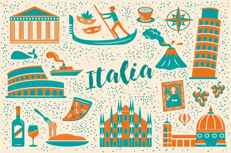 Originalūs stalo padėkliukai italų kulinarijos scena - „Tenstickers“