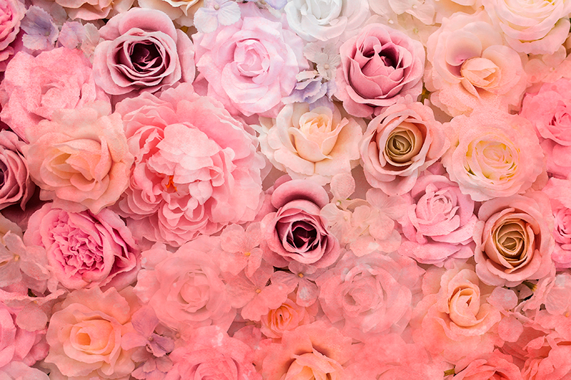 Tekstūruoti stalo padėkliukai su gėlių rožių raštu - „Tenstickers“