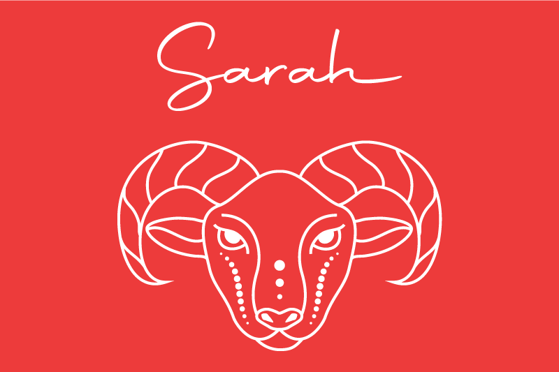 Stalo padėklai su vardu stilizuota avies iliustracija - „Tenstickers“