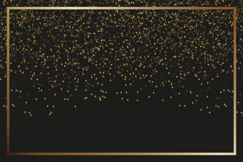 Elegantiški stalo padėkliukai juodais blizgučiais - „Tenstickers“