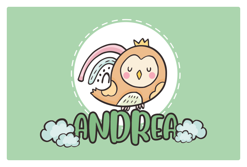 Vaikiški stalo padėkliukai su mielu pelėdžiuku - „Tenstickers“