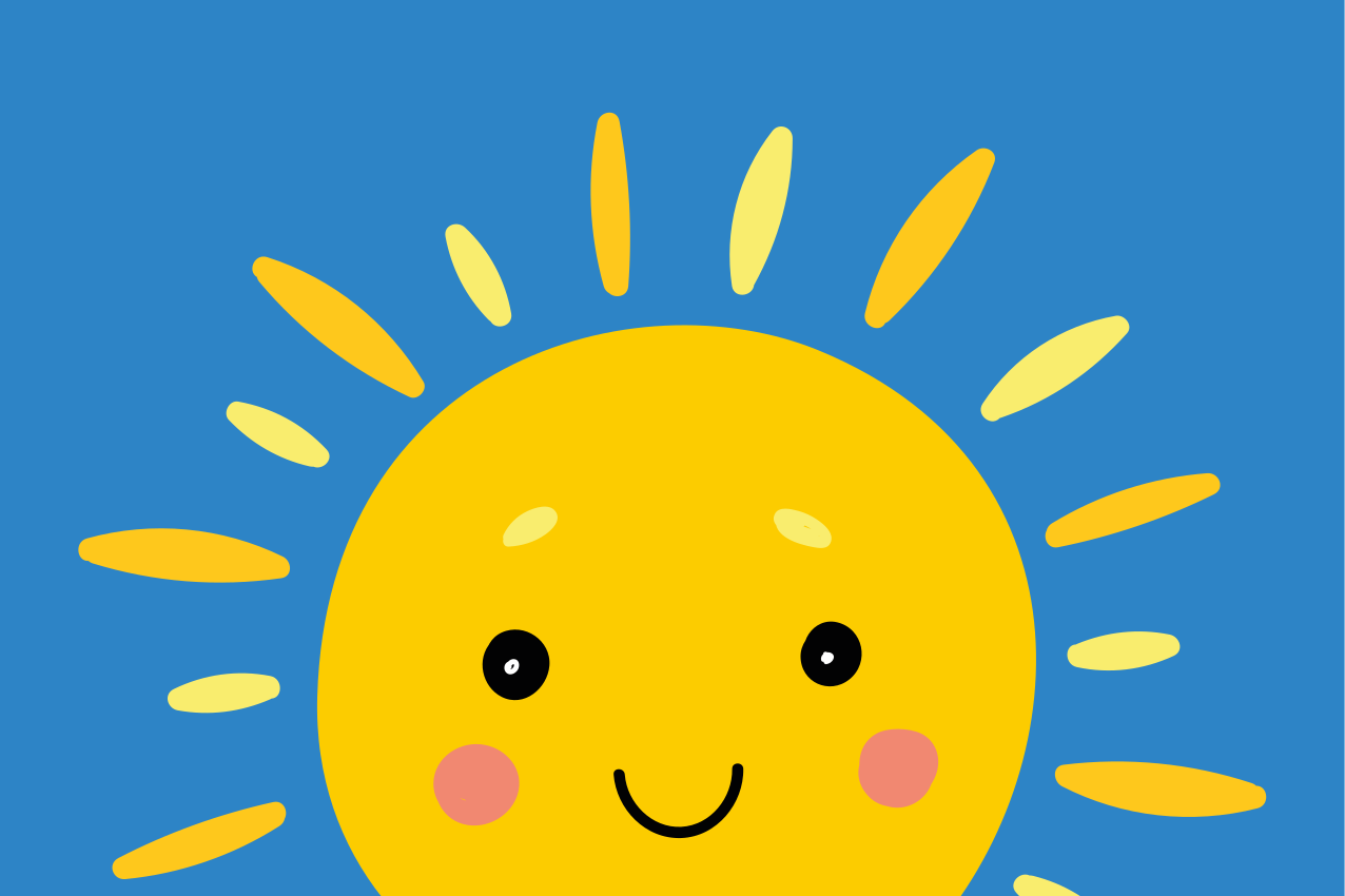 Vaikiški stalo padėkliukai sušalusi saulės veido - „Tenstickers“