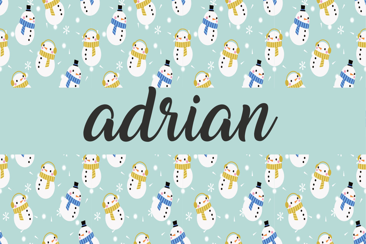 Kalėdiniai stalo padėkliukai su asmeniniu sniego žmogumi - „Tenstickers“