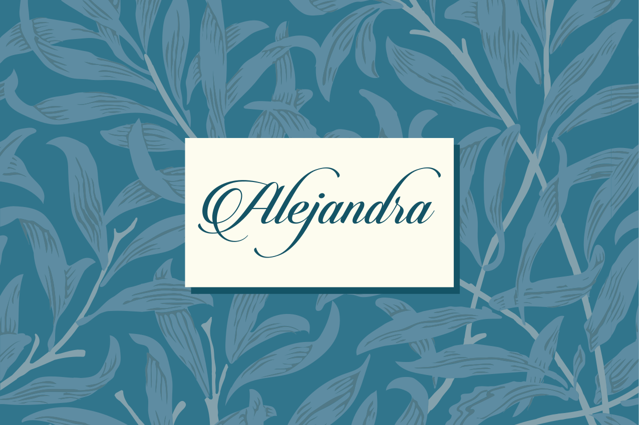 Stalo padėklai su vardu elegantišku lapų dizainu - „Tenstickers“