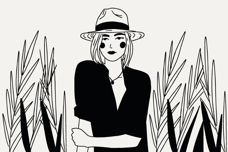 Originalūs stalo padėklai su stilinga moters iliustracija - „Tenstickers“