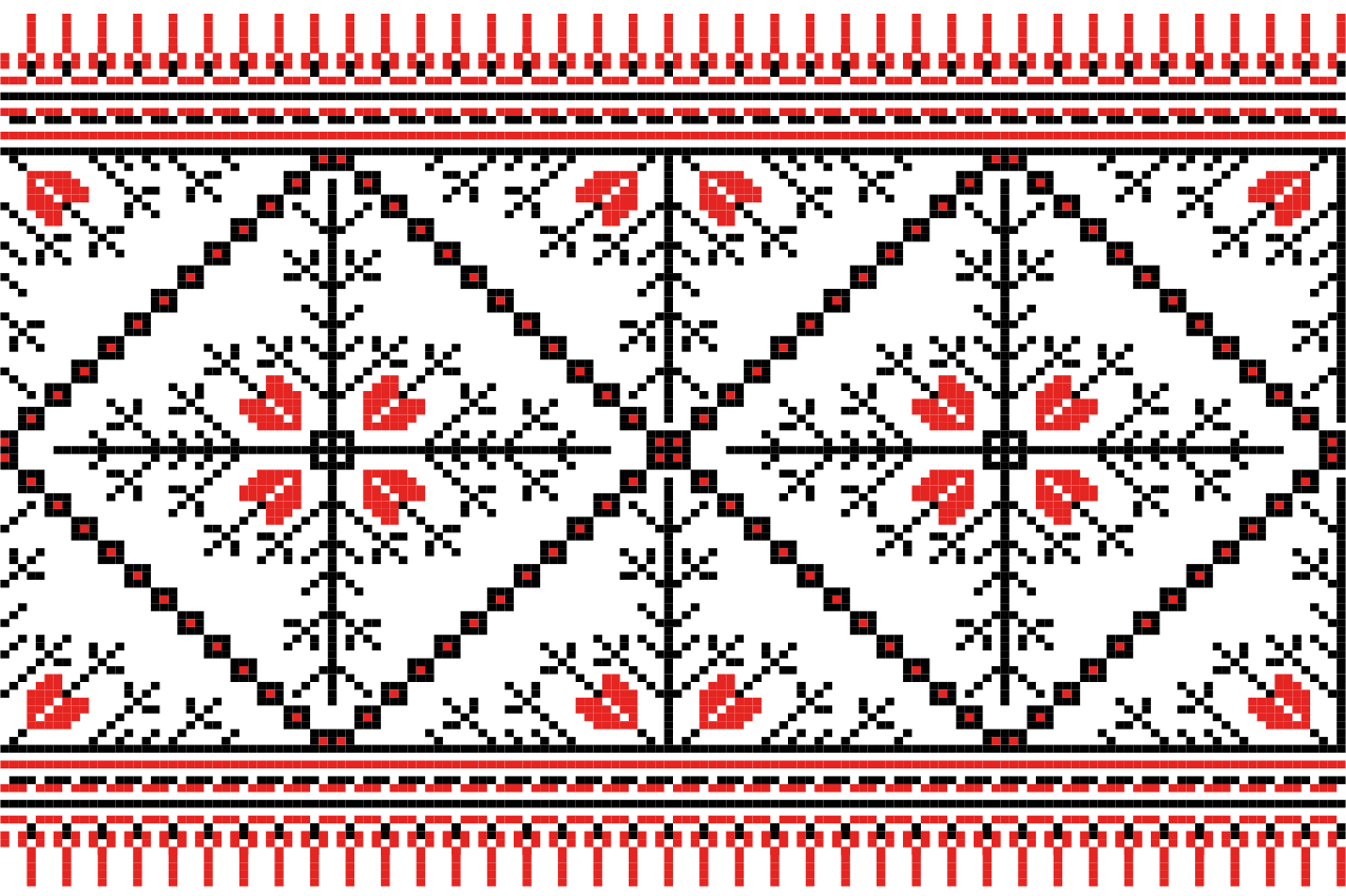 Originalūs stalo padėkliukai geometriniu gėlių raštu - „Tenstickers“