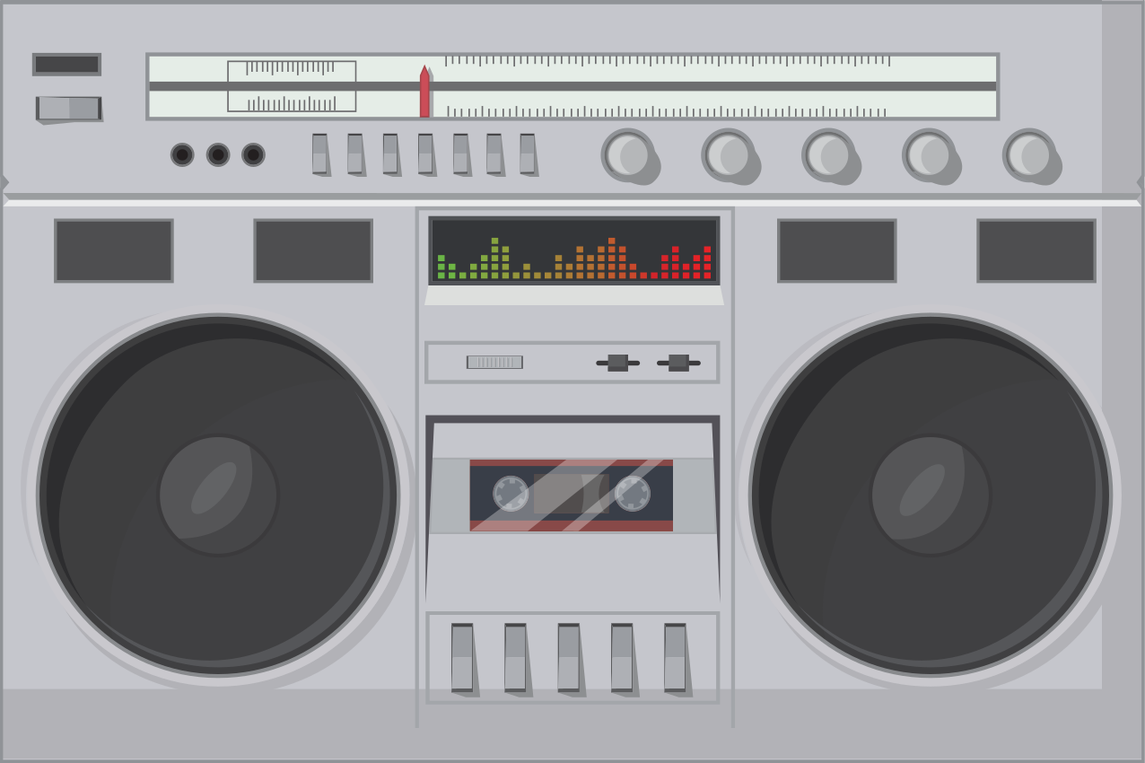 Originalūs stalo padėkliukai retro boombox stiliumi - „Tenstickers“