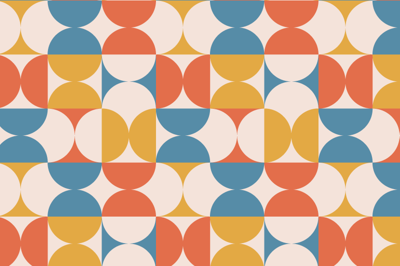 Modernūs stalo padėklai geometriniai spalvų ratilai - „Tenstickers“