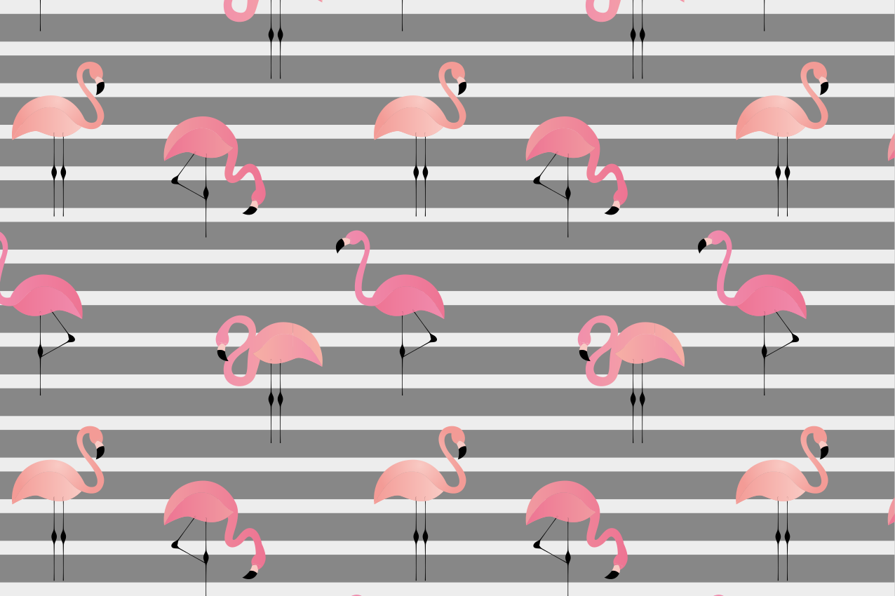 Originalūs stalo padėkliukai su flamingo raštu - „Tenstickers“