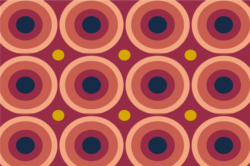 Originalūs stalo padėkliukai geometriniu apvaliu raštu - „Tenstickers“