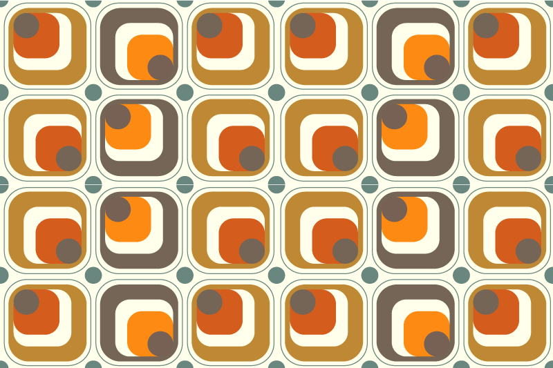 Modernūs stalo padėkliukai su retro raštais - „Tenstickers“