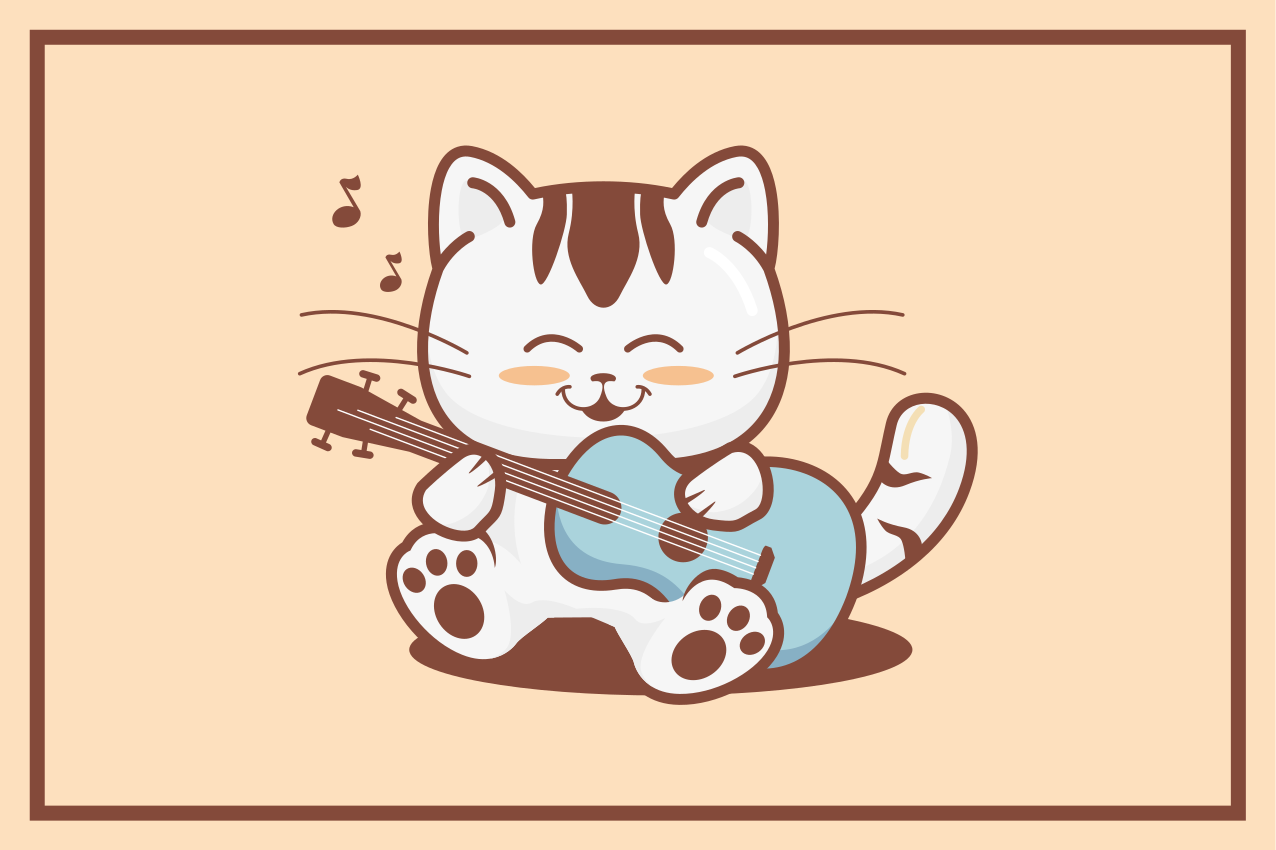 Vaikiški stalo padėkliukai su muzikiniu katinu - „Tenstickers“