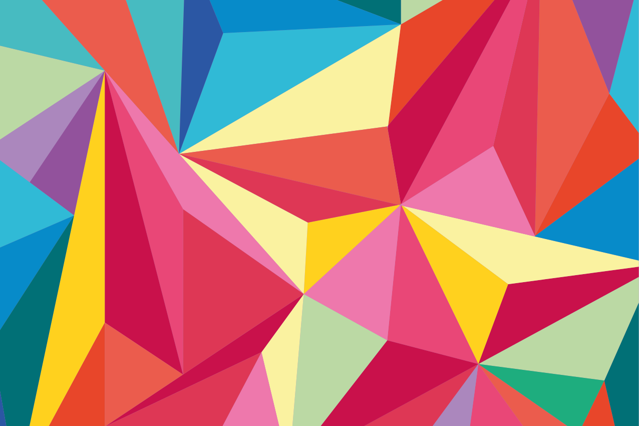 Originalūs stalo padėkliukai geometrinių spalvų kompozicija - „Tenstickers“