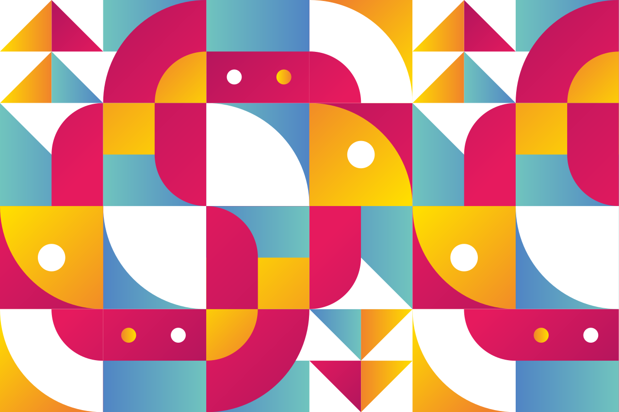 Modernūs stalo padėkliukai drąsiais geometriniais raštais - „Tenstickers“