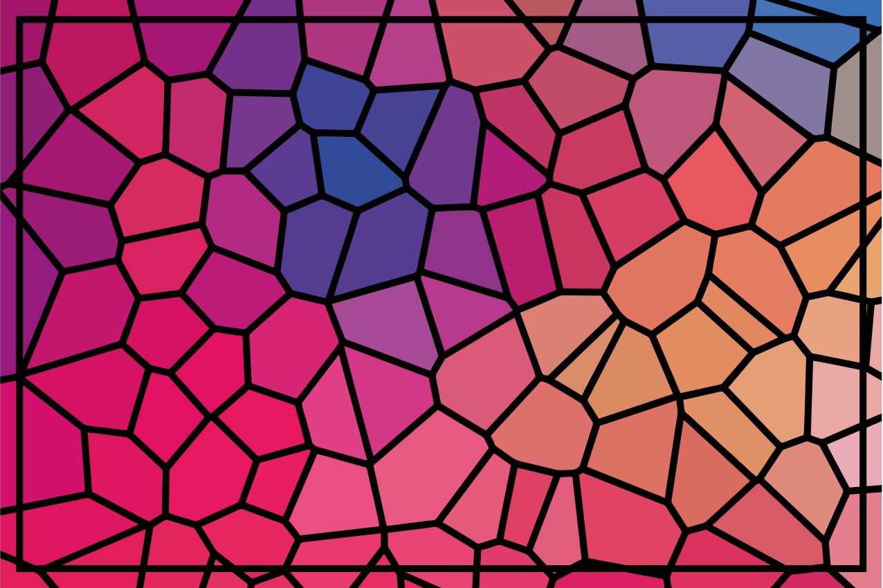 Ryškių spalvų geometriniai originalūs padėkliukai - „Tenstickers“