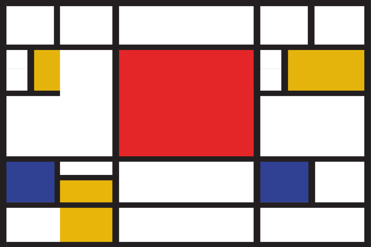 Mondrian geometrinio meno originalios vinilo padėkliukai - „Tenstickers“