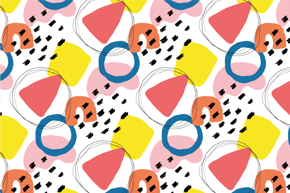 Modernūs stalo padėkliukai gyvybingi geometriniai elementai - „Tenstickers“