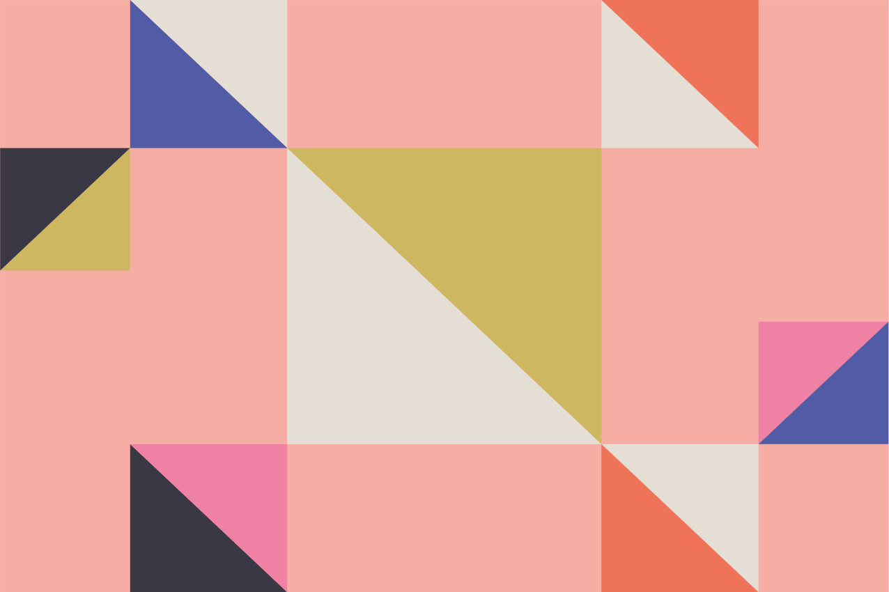 Modernūs stalo padėkliukai geometrinėmis spalvų sekcijomis - „Tenstickers“