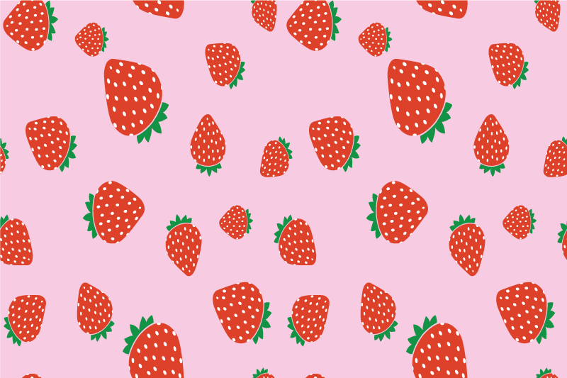 Vaikiški stalo padėkliukai su braškių motyvais - „Tenstickers“