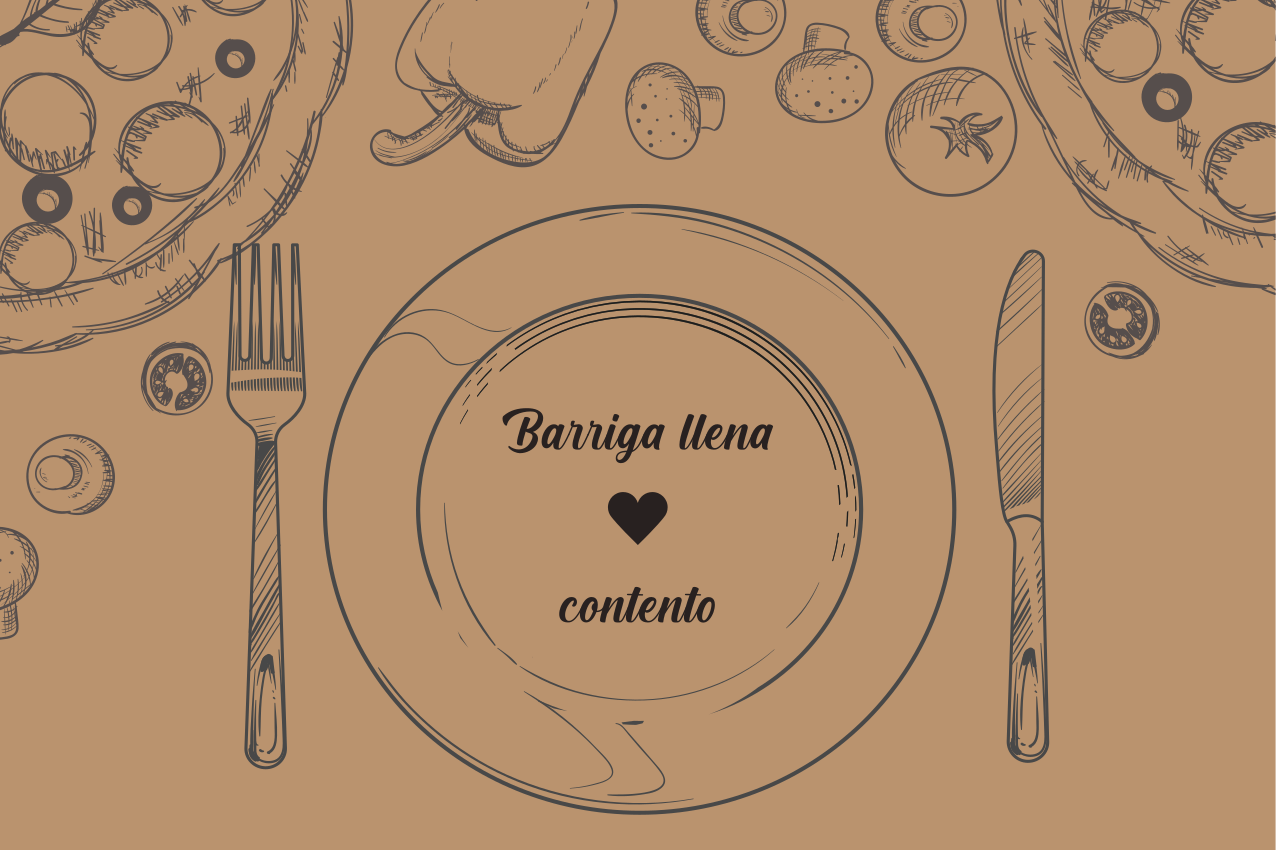 Originalūs stalo padėkliukai tuščias lėkštė su širdimi - „Tenstickers“