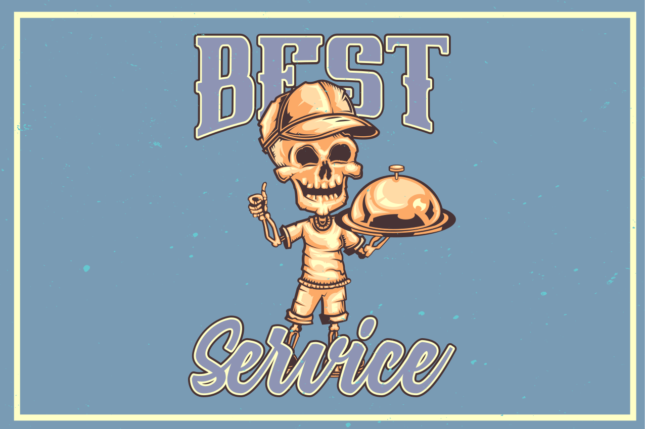 Originalūs stalo padėkliukai su skeleto padavėju - „Tenstickers“