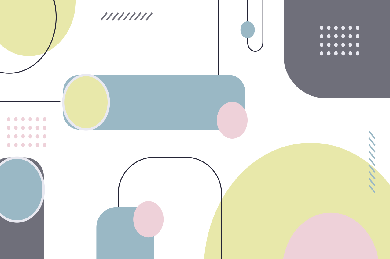 Modernūs stalo padėkliukai geometrinių formų derinys - „Tenstickers“