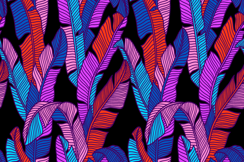 Tekstūruoti stalo padėkliukai spalvingais lapų motyvais - „Tenstickers“