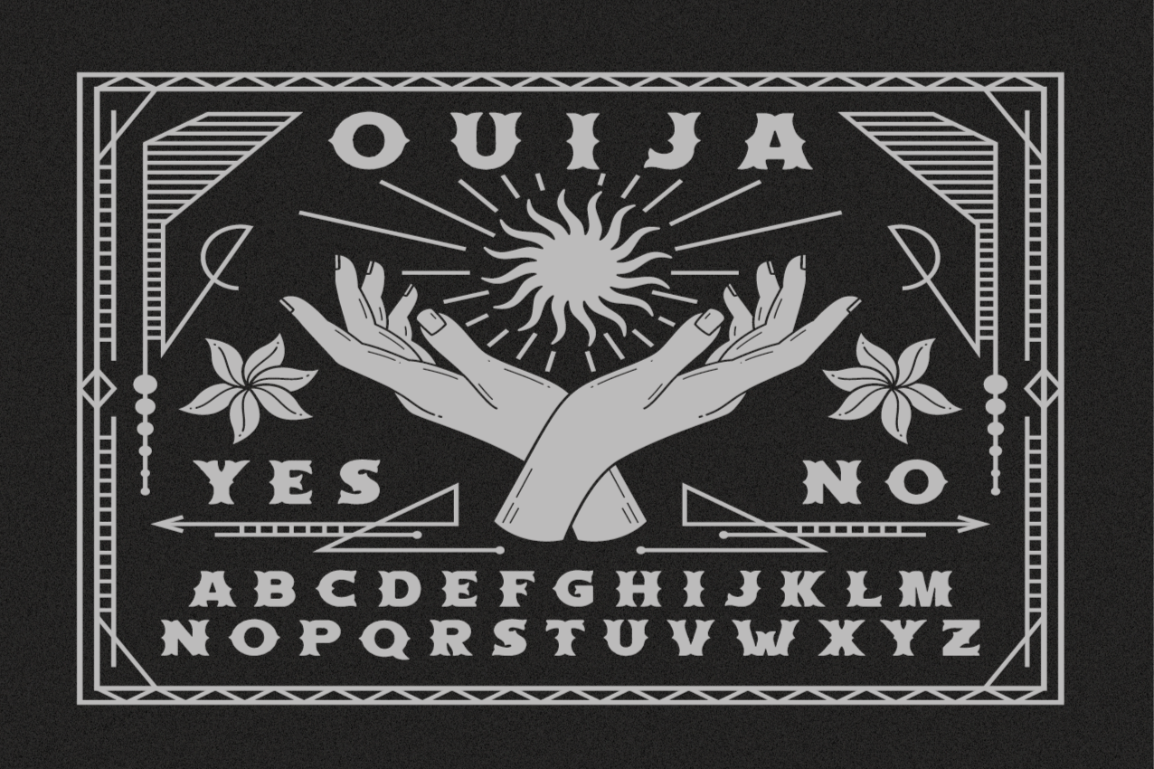 Stalo padėklai ouija lentos rankoms - „Tenstickers“