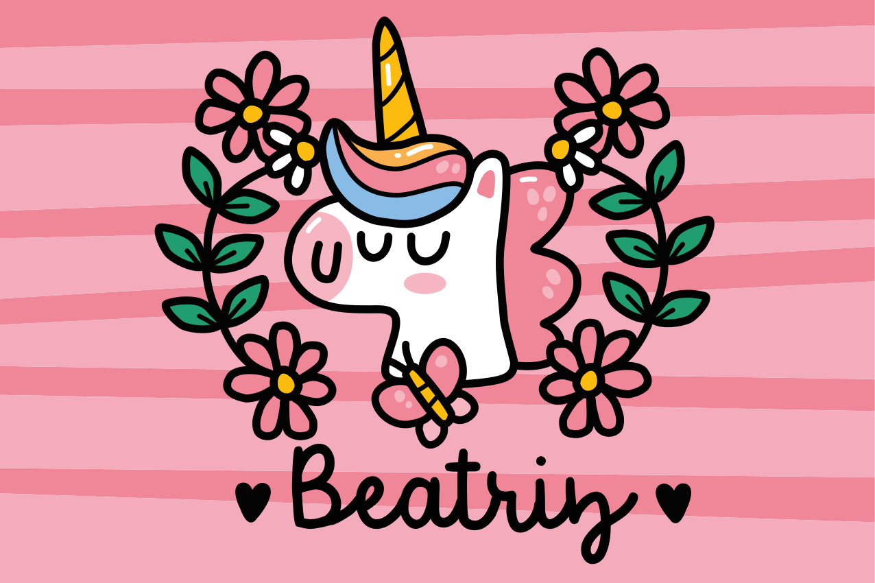 Vaikiški stalo padėkliukai sužavėtas vienaragis su gėlėmis - „Tenstickers“