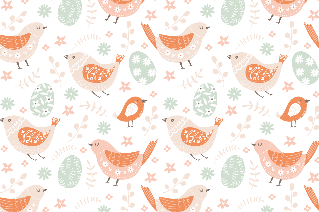 Vaikiški stalo padėkliukai su žavingais paukščių raštais - „Tenstickers“