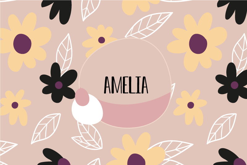 Vaikiški stalo padėkliukai su individualiu augalų raštu - „Tenstickers“