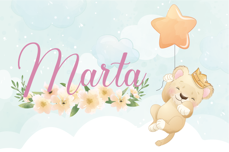 Vaikiški stalo padėkliukai mielas liūtas su balionu - „Tenstickers“