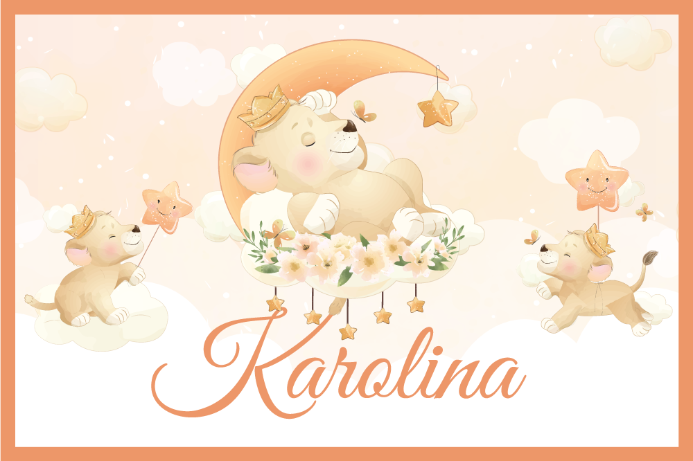 Vaikiški stalo padėkliukai su linksmomis liūtų jaunikliais - „Tenstickers“