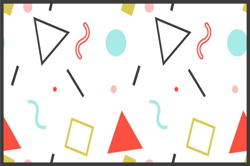 Juokingų geometrinių formų originalūs padėkliukai - „Tenstickers“