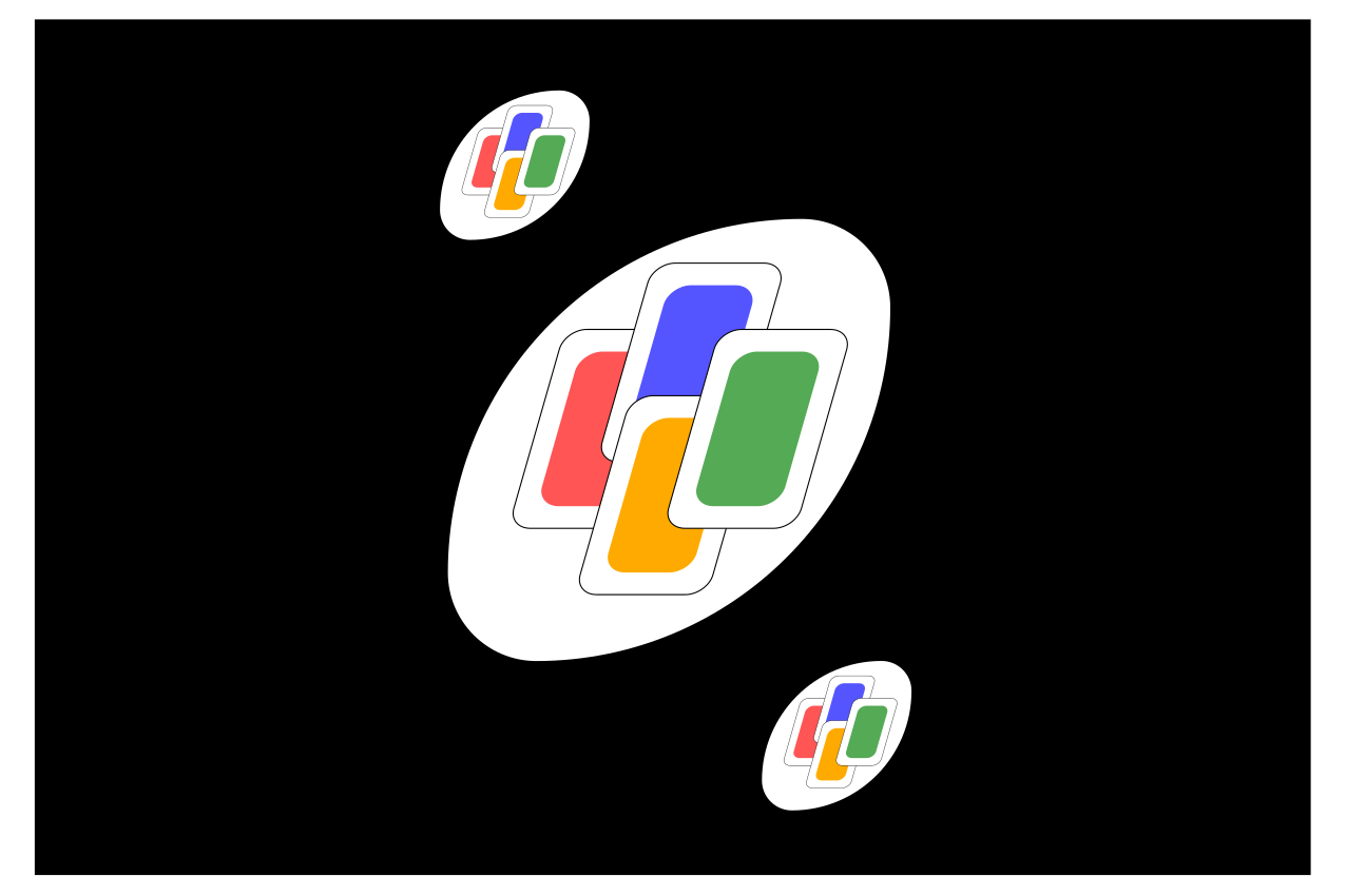 Originalūs stalo padėkliukai vibrantinės geometrinės figūros - „Tenstickers“