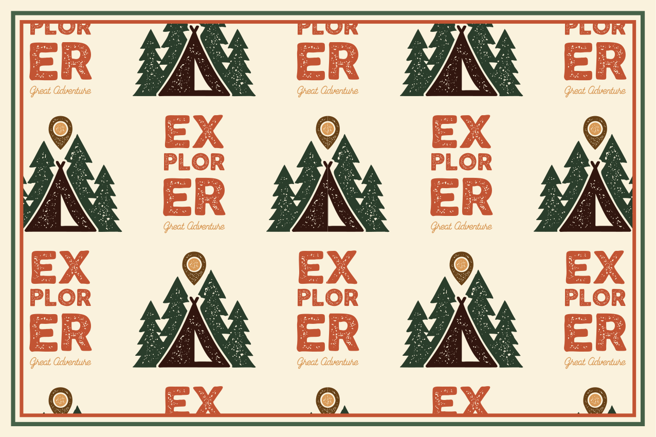 Originalūs stalo padėkliukai tyrinėtojo nuotykių raštu - „Tenstickers“