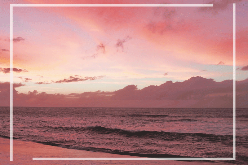 Modernūs stalo padėkliukai ramus pakrantės saulėlydis - „Tenstickers“