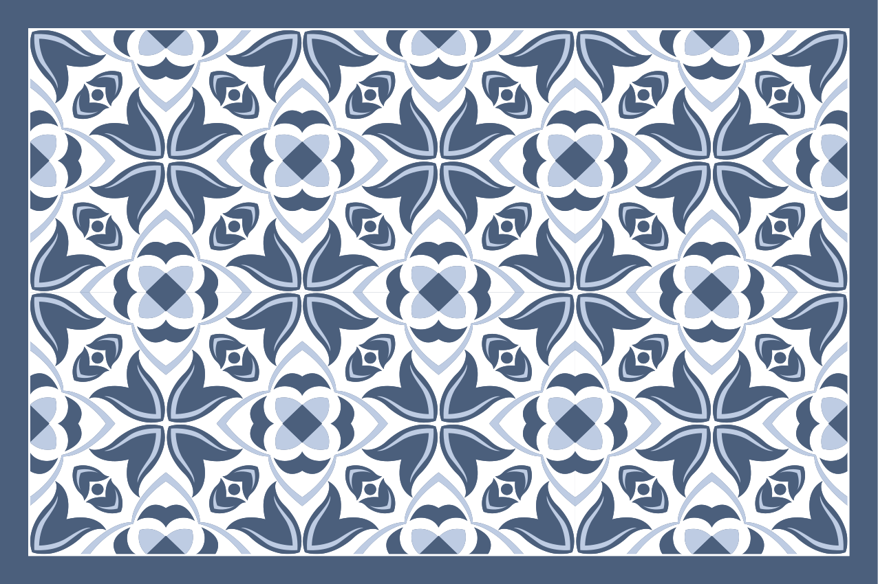 Tekstūruoti stalo padėkliukai su rafinuotu augalų motyvu - „Tenstickers“