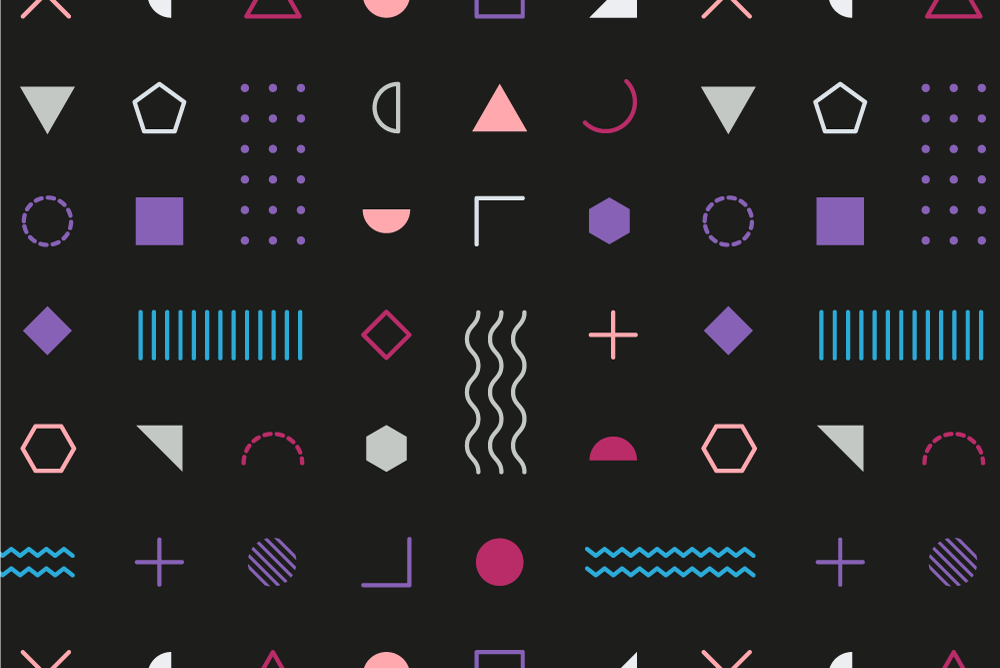 Modernūs stalo padėkliukai geometriniu raštu - „Tenstickers“