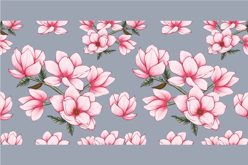 Originalūs stalo padėkliukai rožinė magnolija gėlių raštas - „Tenstickers“