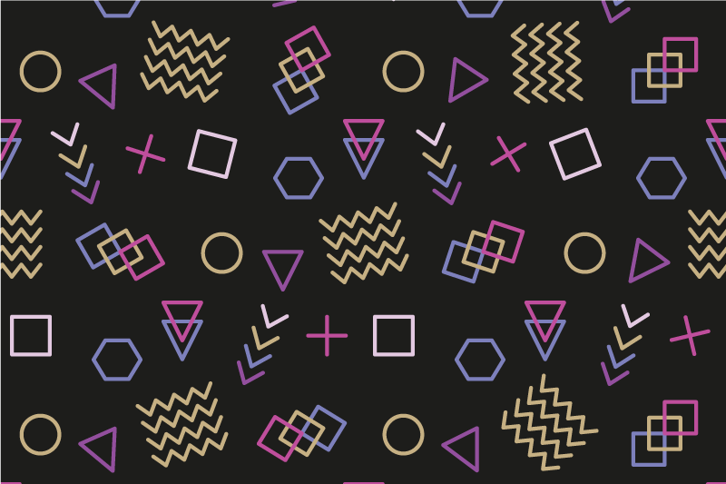 Modernūs stalo padėkliukai geometrinių formų raštais - „Tenstickers“