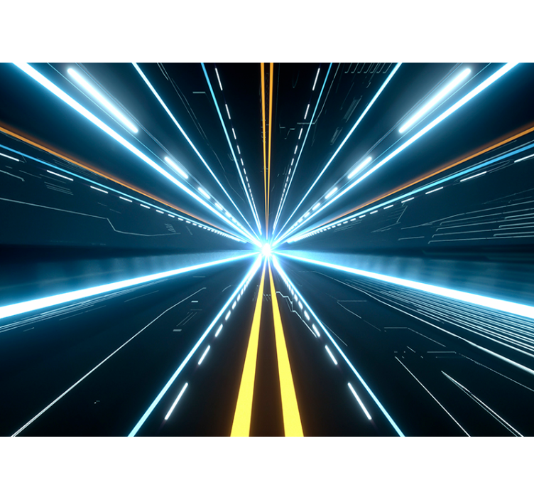 Futuristinis prieškambario 3d sienos freska - „Tenstickers“