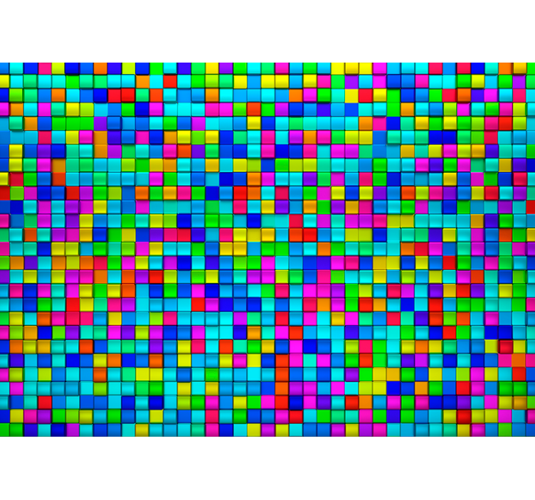 Spalvoti kubeliai abstrakčių fototapetai - „Tenstickers“