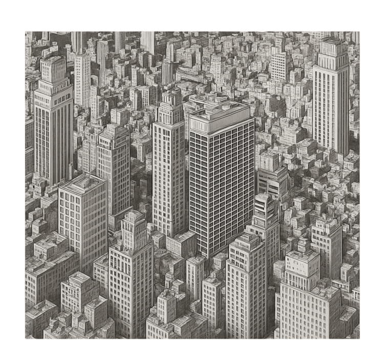 Juodai balta apžvalga paauglių miegamasis sienų freska - „Tenstickers“