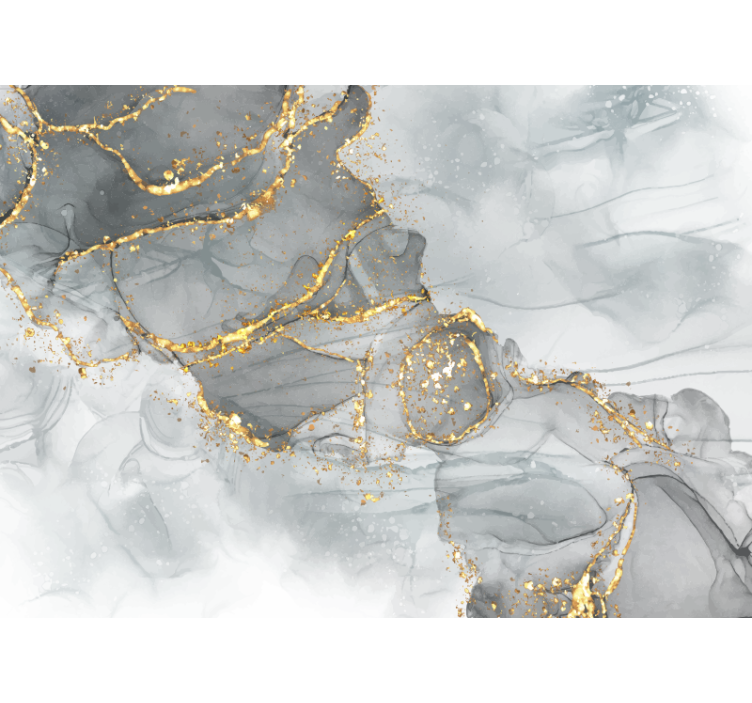 Mozaikinė siena pilka ir auksinė pagrindinio miegamojo sienų tapy - „Tenstickers“