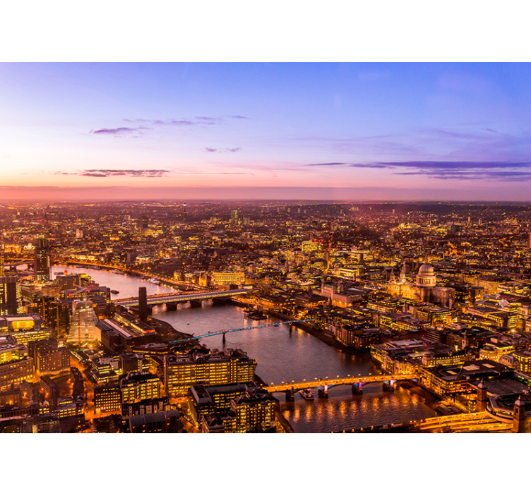Londonas skyline miesto sienos freska - „Tenstickers“