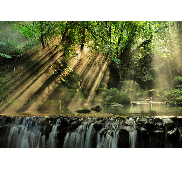 Slaptas miško kraštovaizdžio sienos freska - „Tenstickers“