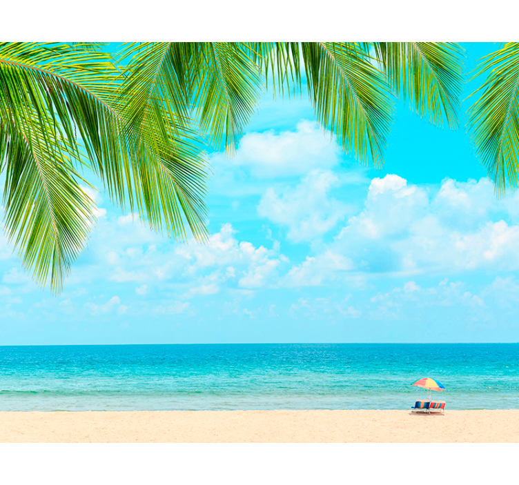 Vaizdas į paplūdimį - jūros sienos freska - „Tenstickers“