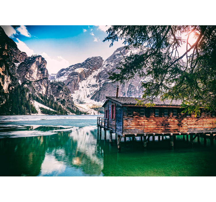 Braies ežero kalno sienos freska - „Tenstickers“