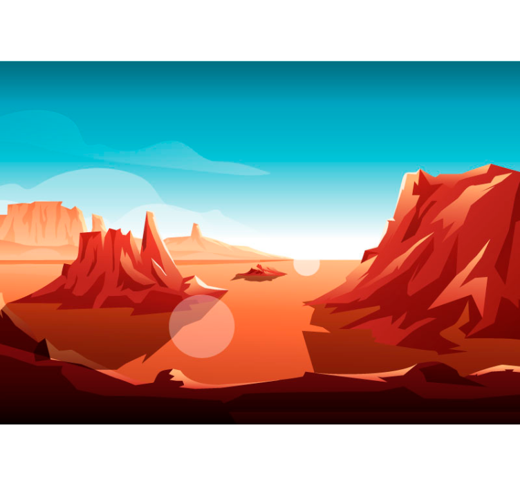 Dykumos saulės vaikų sieniniai paveikslai - „Tenstickers“